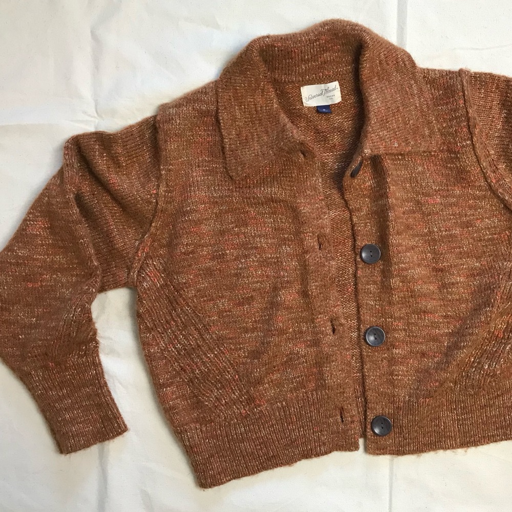 Speckled Universal Thread Button Up Sweater